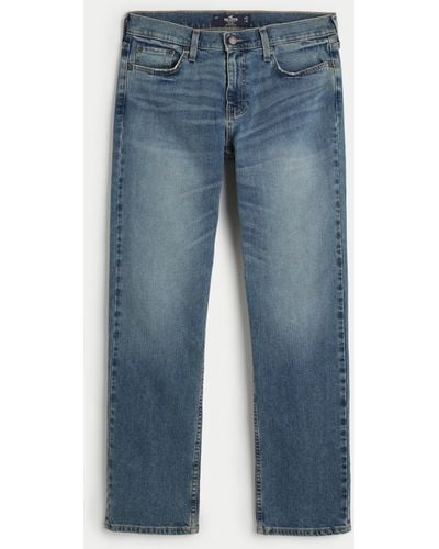 Hollister Medium Wash Straight Jeans - Blue