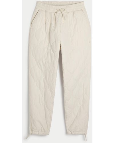 Hollister Gilly Hicks Active Quilted Puffer Trousers - Natural