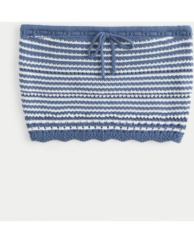 Hollister Crochet-style Tube Top - Blue