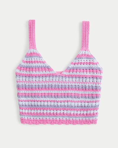 Hollister Crop Crochet-style Bralette - Pink