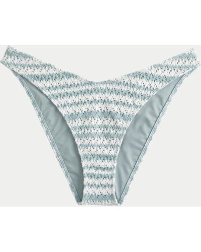 Hollister Crochet-style High-leg Cheeky Bikini Bottom - Blue