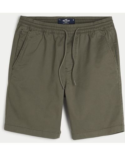 Hollister Pull-On Shorts aus Twill 23 cm - Grün
