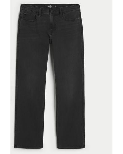 Hollister Straight Jeans in verwaschenem Schwarz