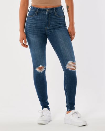 Hollister Ultra High Rise Jeans-Leggings - Blau