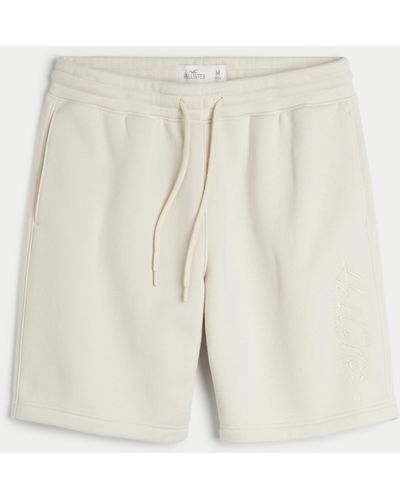 Hollister Fleece-Shorts mit Logografik, 23 cm - Natur