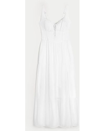 Hollister Hollister Sofia Side-smocked Maxi Dress - White