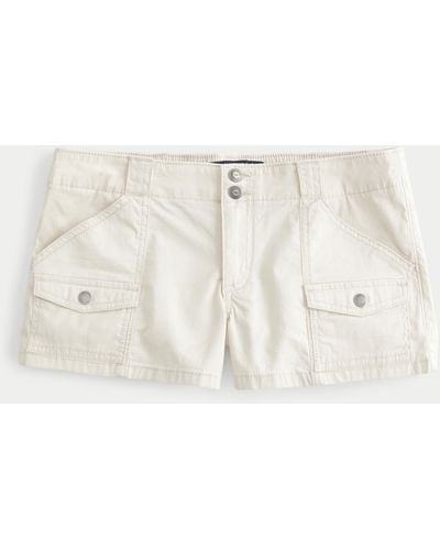 Hollister Low-rise Cargo Shorts - Natural