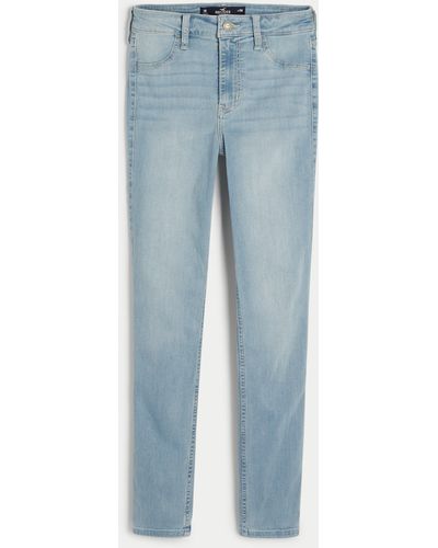 Hollister High Rise Jeans-Leggings mit innovativem Stretch - Blau