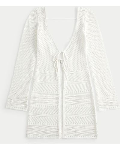 Hollister Crochet-style Cover Up Dress - White