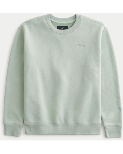 Hollister Relaxed Logo Crew Sweatshirt - Green