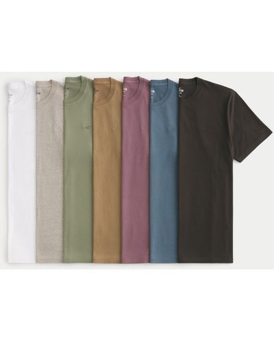 Hollister Icon Crew T-shirt 7-pack - Multicolour