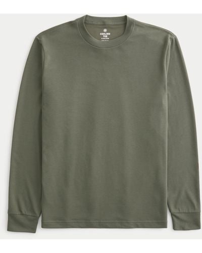 Hollister Relaxed Long-sleeve Cooling Tee - Green