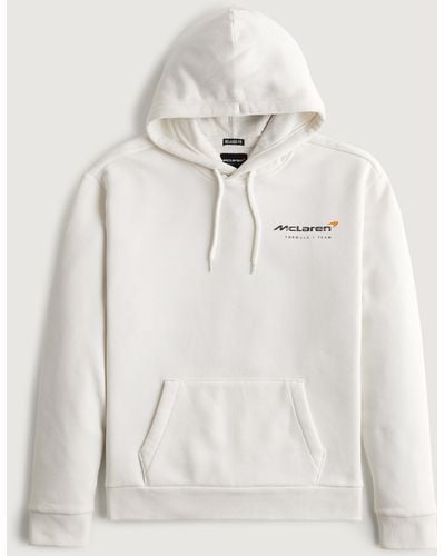 Hollister Relaxed Mclaren Graphic Hoodie - Natural