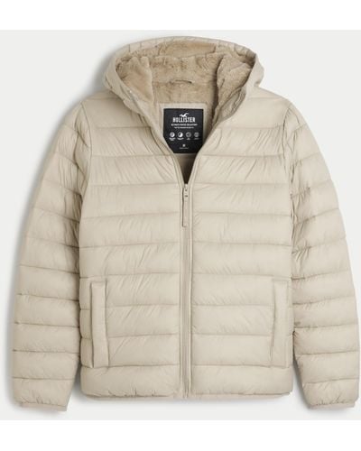 Hollister Ultimate Cozy-lined Puffer Jacket - Natural