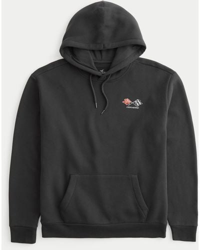 Hollister Relaxed Corvette Graphic Hoodie - Black