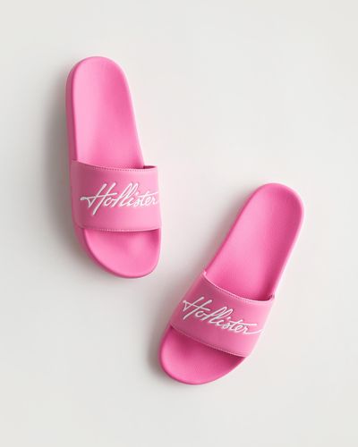 Hollister Sandalen mit Markenlogo - Pink