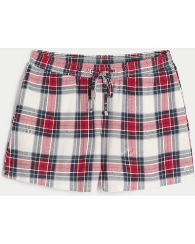 Hollister Gilly Hicks Cosy Pyjama Shorts - Red