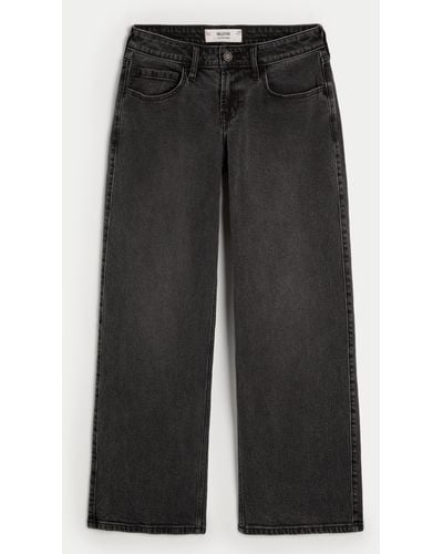Hollister Low-rise Washed Black Baggy Jeans
