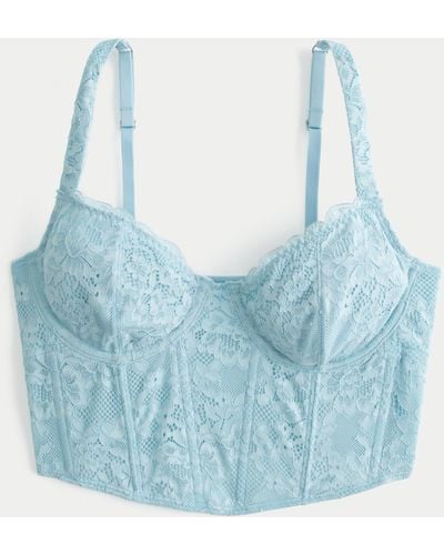 Gilly Hicks mesh triangle bra in powder blue - ShopStyle