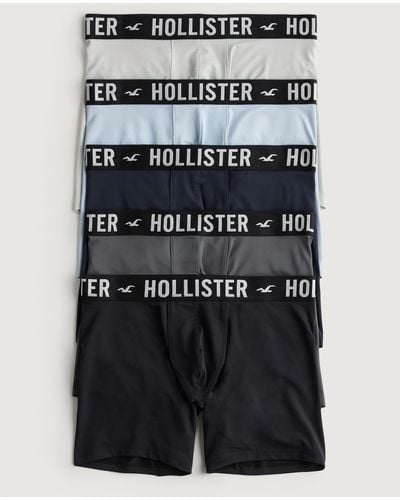 Hollister Längerer Sport-Boxerslip 5er-Pack - Schwarz