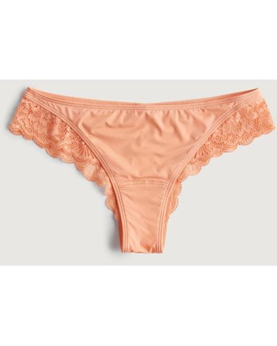 Hollister Gilly Hicks Micro + Lace Cheeky Underwear - Pink