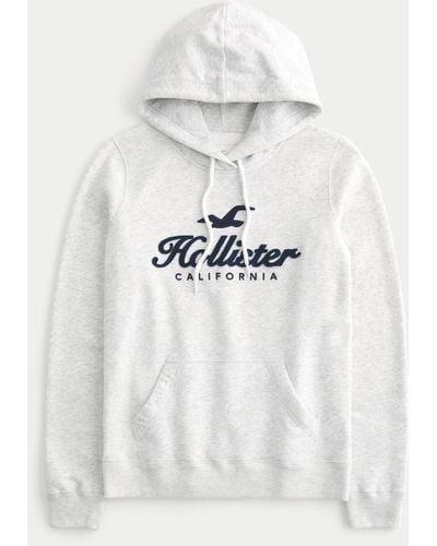 Hollister Logo Graphic Hoodie - White