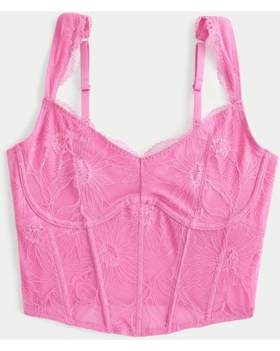 Hollister Gilly Hicks Lace Bustier - Pink