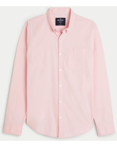 Hollister Icon Stretch Oxford Shirt - Pink