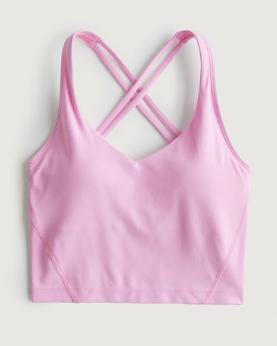 Hollister Gilly Hicks Active Recharge Strappy Plunge Tank - Pink