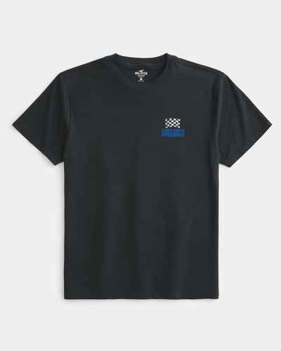 Hollister Relaxed Santa Monica Speedway Graphic Tee - Black