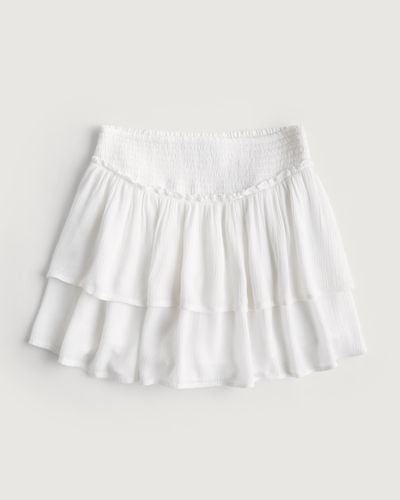 Hollister Double-tiered Mini Skirt - White