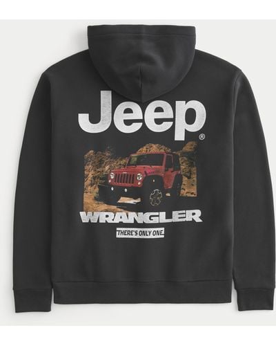 Hollister Jeep Wrangler Graphic Hoodie - Black