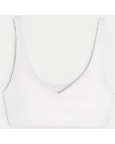 Hollister Gilly Hicks Active Recharge Plunge Sports Bra - White