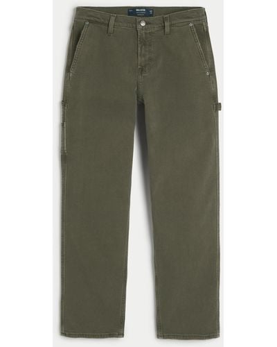 Hollister Olive Loose Carpenter Jeans - Green