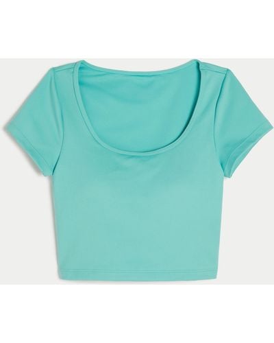 Hollister Gilly Hicks Active Recharge Wide-neck T-shirt - Blue