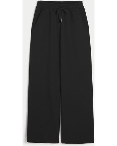 Hollister Gilly Hicks Active Cooldown Wide-leg Trousers - Black