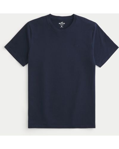 Hollister T-Shirt mit Rundhalsausschnitt und Symbol - Blau