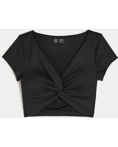 Hollister Gilly Hicks Active Recharge Knot-front Top - Black