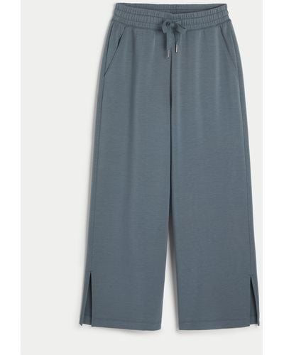 Hollister Gilly Hicks Active Cooldown Crop Wide-leg Trousers - Blue