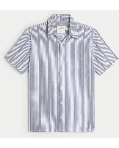 Hollister Short-sleeve Striped Shirt - Blue