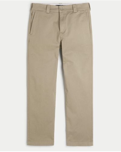 Hollister Straight Chino Trousers - Natural