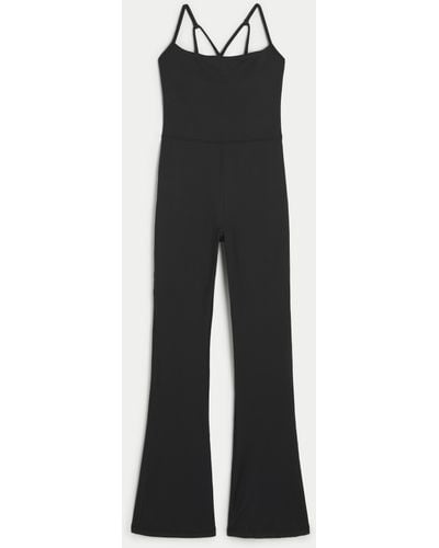 Hollister Gilly Hicks Active Recharge Long-leg Flare Onesie - Black