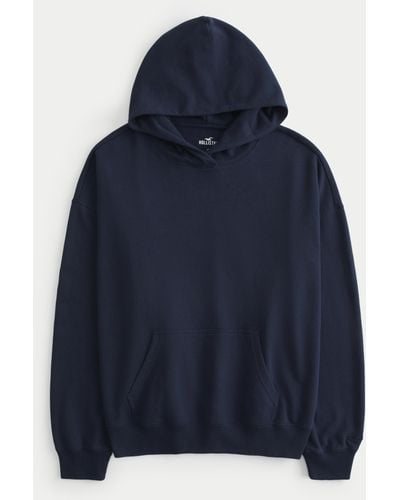 Hollister Oversized Terry Hoodie - Blue