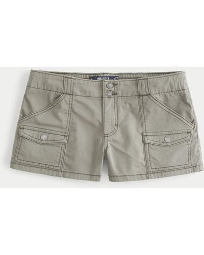 Hollister Low-rise Cargo Shorts - Grey