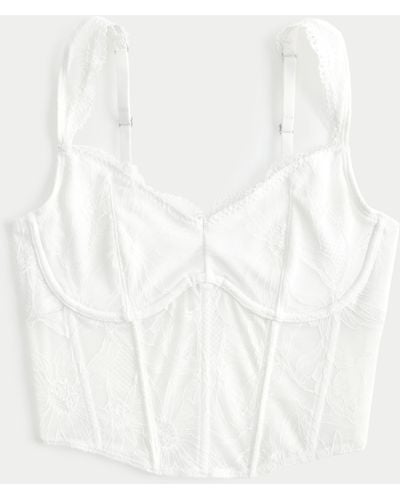 Hollister Gilly Hicks Lace Bustier - White