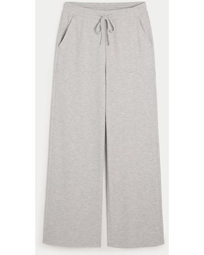 Hollister Gilly Hicks Waffle Wide-leg Trousers - White