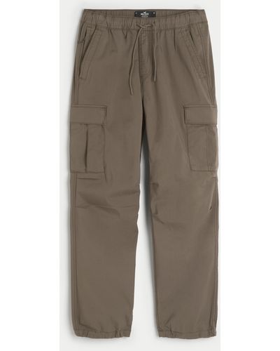Hollister Loose Cargo Parachute Trousers - Grey