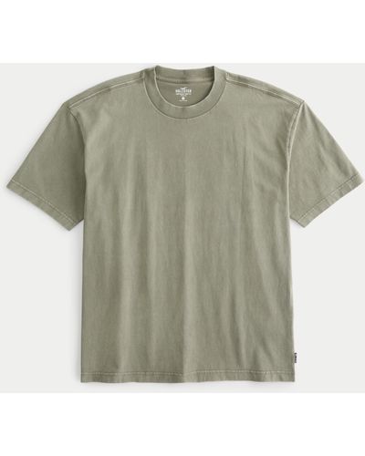 Hollister Schweres kastiges T-Shirt mit Rundhalsausschnitt - Grün