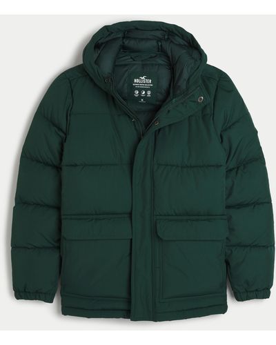 Hollister Ultimate Utility Puffer Jacket - Green