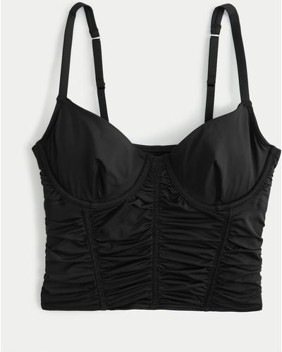 Hollister Gilly Hicks Ruched Micro-modal Bustier - Black